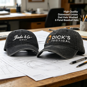 Casquette de baseball déstructurée en velours côtelé de coton délavé vintage à 6 panneaux avec logo brodé personnalisé pour sports de plein air - Product Image 1