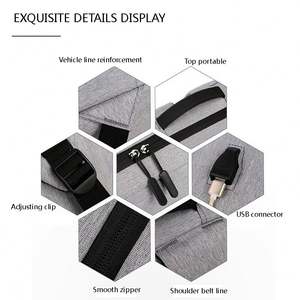 Sac à dos pour ordinateur portable en nylon personnalisé unisexe cadre externe capacité 36-59L courbe physiologique dos doublure en polyester conception lambrissée - Product Image 4