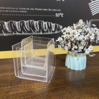 Étagère rectangulaire en acrylique avec support transparent pour présentoir de présentation personnalisé