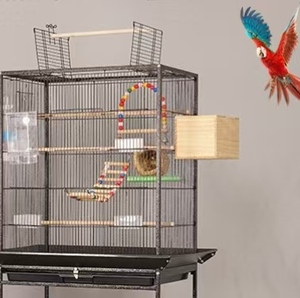 Cage à oiseaux en gros, cage à perroquet en métal durable de haute qualité, grande cage à oiseaux, maison pour animaux de compagnie, fournitures pour animaux - Product Image 5