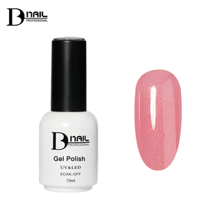 Vernis Gel Pêche BD Personnalisable Rose Pailleté Cristal Nude Gelée avec Poudre Scintillante 10ml/15ml/1kg en Vrac Sans HEMA/TPO/HPMA - Product Image 1
