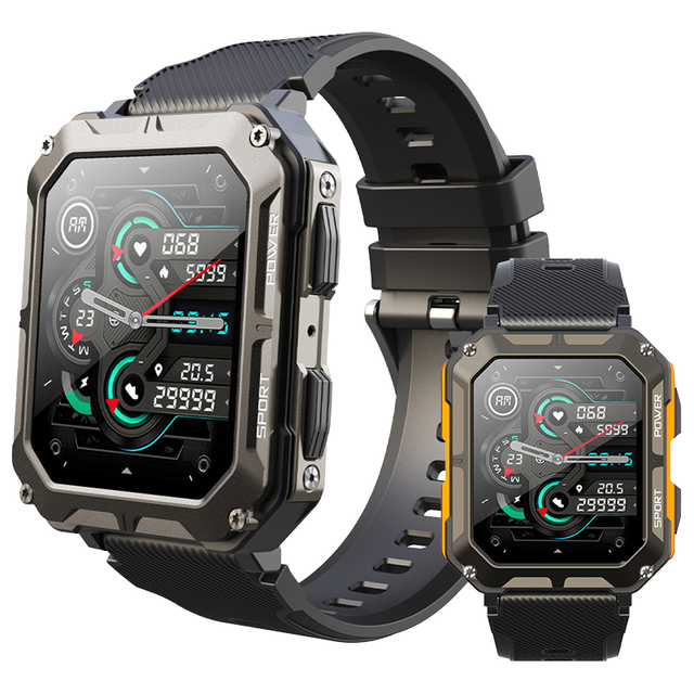 2025 C20 PRO Unisex Smartwatch IP68 Waterproof BT Call Features Sport Fitness Swim Dive Sports Android IOS Compatibility Newest