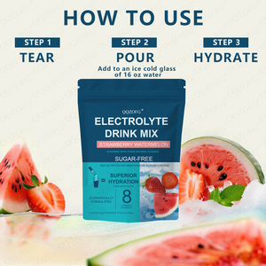 Paquete de 16 suplementos de electrolitos con sabor a fresa, polvo de elaboración para nutrición deportiva, otras bebidas - Product Image 3