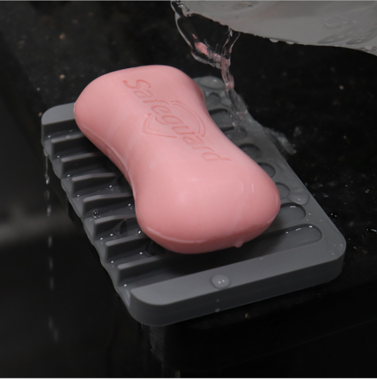 Оптовая продажа, экологически чистый Силиконовый поднос для мыла в ванну, держатель для мыла в ванной комнате