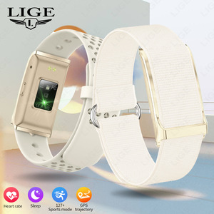 Bracelet de montre connectée tressé avec cadran carré, chargement magnétique, étanche, style neutre - Product Image 1