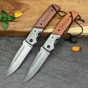 Couteau de poche pliable BLN personnalisable de qualité OEM pour le camping, lame en acier inoxydable 3CR13 ultra-affûtée, manche ABS couleur bois 28 cm - Product Image 5