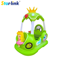 Voiture tamponneuse électrique Princesse pour deux personnes, simulant la conduite, avec musique et lumières, pour parcs d'attractions intérieurs/extérieurs pour enfants