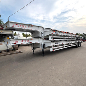 <span class=keywords><strong>Semi</strong></span>-remorque surbaissée 60 tonnes 16m*5m 3 essieux à suspension mécanique pour transport d'excavatrices, 8 verrous à torsion - Product Image 1