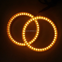 Systèmes d'éclairage automobile, autres accessoires d'éclairage automobile, 85 mm, double couleur blanc/jaune, anneaux complets, remplacement de feux LED Angel Eyes pour voiture