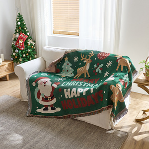 Christmas <b>Sofa</b> Cover Printed Polyester 190-230cm Washable Holiday Decoration Classic Style <b>Sofa</b> <b>Slipcover</b> - Product Image 1