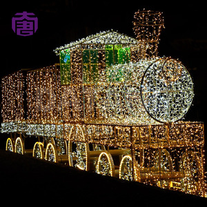 Décoration lumineuse créative à LED en forme de train de Noël pour jardin familial, complexe hôtelier et exposition sur le thème des fêtes - Product Image 6