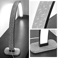 Lampe à LED UV demi-lune FOSOTO pour ongles, lampe de table à intensité réglable avec support de téléphone pour bureau, soins des ongles