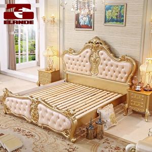 Lit double en cuir <span class=keywords><strong>champagne</strong></span> or <span class=keywords><strong>de</strong></span> style européen 1.8m, lit <span class=keywords><strong>de</strong></span> mariage <span class=keywords><strong>de</strong></span> princesse, <span class=keywords><strong>de</strong></span> luxe pour villa royal ou king size - Product Image 6