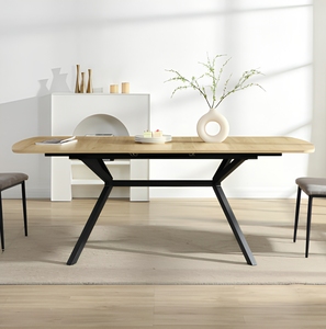 <span class=keywords><strong>Table</strong></span> <span class=keywords><strong>de</strong></span> salle à manger industrielle extensible en MDF, style papillon, avec pieds en métal noir, pour économiser <span class=keywords><strong>de</strong></span> l'espace, vente en gros d'usine - Product Image 3