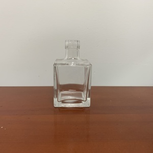 Dày dưới 100ml 200ml 500ml hình chữ nhật vuông siêu Flint chai nước hoa thủy tinh với nút chai - Product Image 2