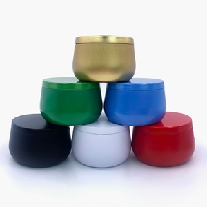 กระป๋องโลหะอะลูมิเนียมทรงกลมสำหรับใส่เทียน  กระป๋องเปล่าพร้อมฝาปิด  ภาชนะใส่เทียนแบบโลหะ  บรรจุภัณฑ์กล่องเก็บของจำนวนมาก - Product Image 6