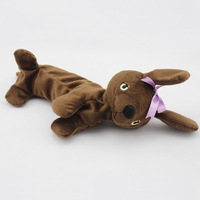 Uyeah OEM Design personnalisé Porte-monnaie en peluche Lapin marron mignon, Petit sac à monnaie en peluche avec porte-clés