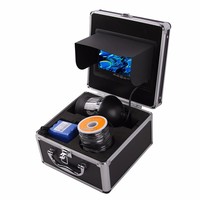 Cámara de Pesca Submarina de 7'' y 50m, Buscador de Peces con Cámara de Pesca Impermeable IP68 y 12 LED