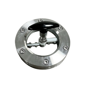 Vitre de contrôle sanitaire à bride en acier inoxydable Conan DN80 DN100 DN125 DN150 DN200 avec grattoir et brosse pour pipeline - Product Image 3