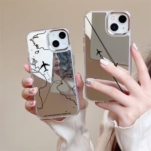 Cover Protettiva Creativa Effetto Specchio Argento per <span class=keywords><strong>iPhone</strong></span> 17 16 15 <span class=keywords><strong>14</strong></span> <span class=keywords><strong>Pro</strong></span> 13 12 11 <span class=keywords><strong>Pro</strong></span> Max, in TPU Sottile Opaco - Product Image 2