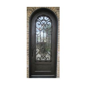 Porte principale extérieure moderne en fer forgé pour l'entrée principale de la porte en fer Design Catalogue des portes en acier bon marché - Product Image 2