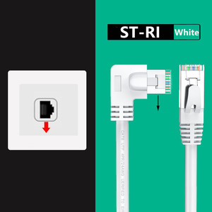 Cat6 Ethernet LAN Cáp trắng RJ 45 Mạng vá dây góc bên phải 90 độ New SSD IPS cho máy tính xách tay Router kết nối internet - Product Image 6