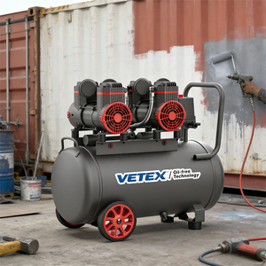 Compresseurs d'<span class=keywords><strong>air</strong></span> industriels portables VETEX en gros, haute vitesse, 110V 60Hz <span class=keywords><strong>50L</strong></span> 1.1KW 3HP, <span class=keywords><strong>compresseur</strong></span> d'<span class=keywords><strong>air</strong></span> silencieux sans huile - Product Image 2
