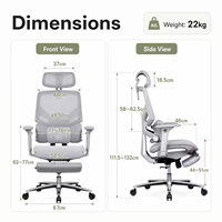 Chaise de bureau exécutive ergonomique moderne en tissu maillé pivotante avec dossier réglable et réglage en hauteur Zhejiang