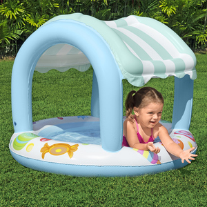 Bestway 52638 <span class=keywords><strong>Mini</strong></span> portátil PVC inflable Kiddie <span class=keywords><strong>piscina</strong></span> con protección UV dosel bebé <span class=keywords><strong>piscina</strong></span> características de seguridad para niños - Product Image 2