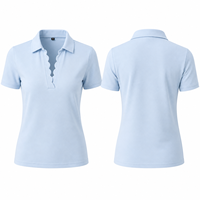 Polo pour femme à revers festonné, tissu extensible doux, coupe ajustée, manches courtes, élégant, décontracté, haut de golf