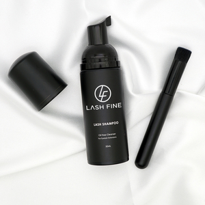 Kit de champú para pestañas, botella de champú rosa con logotipo propio, 60ml, venta al por mayor - Product Image 2