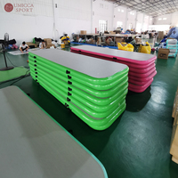 Tapis gonflable de piste d'air en PVC de logo personnalisé pour la gymnastique et le fitness tapis de tour de sol de 3m pour sauter le tapis de culbutage de gymnastique