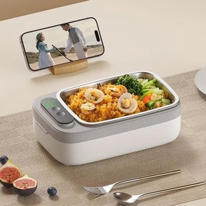 Boîte à lunch chauffante électrique portable personnalisée en acier inoxydable 1L, intelligente, avec chargement USB sans fil pour la maison, la voiture et l'extérieur - Product Image 3