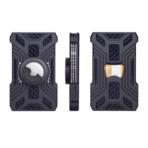 RFID Blocking Aluminum Carbon Fiber Outdoor Travel Bottle Opener Compatible with AirTag <b>Card</b> <b>Holder</b> <b>Wallet</b> - Product Image 1