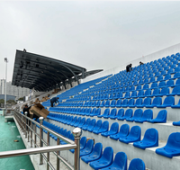 Siège de stade durable - Chaise en plastique PP résistant aux intempéries avec dossier ergonomique moyen pour une utilisation longue durée