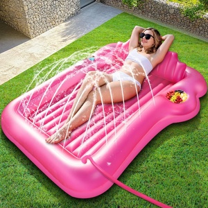 Lit flottant double gonflable en PVC pour adultes <span class=keywords><strong>avec</strong></span> porte-gobelet, transat de <span class=keywords><strong>piscine</strong></span> extérieur, modèle PSSHC Chine - Product Image 4