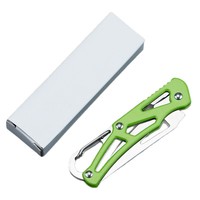 Mini couteau pliant de poche avec mousqueton, lame en acier inoxydable, couteau porte-clés EDC portable pour le camping en plein air et l'usage quotidien