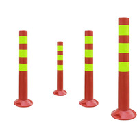 Borne réfléchissante flexible de 75cm PU/PE délinéateur de trafic de parking barrière d'avertissement poteaux en plastique pour application routière