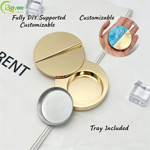 Caja de Metal Personalizada al por Mayor, Redonda, con Tapa de Media Cara, de Aleación de Zinc, Magnética, para Perfume Sólido - Product Image 3