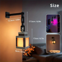 Lampes murales carrées à pixels, 16 couleurs LED, télécommande PC, rechargeables, alimentées par USB, modernes, pour salon - Vente flash