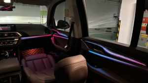 Éclairage ambiant <span class=keywords><strong>intérieur</strong></span> de voiture SJC pour les modèles <span class=keywords><strong>BMW</strong></span> X3/X3 2018-2023, kit de lumière ambiante LED Galaxy 64 couleurs G01/G02. - Product Image 5
