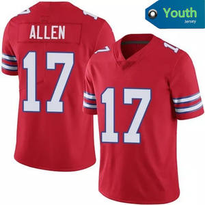 Josh Allen gençlik #17 amerikan futbolu Jersey VP sınırlı dikişli çocuklar çocuk yılbaşı hediyeleri moda gömlek kısa nefes - Product Image 4