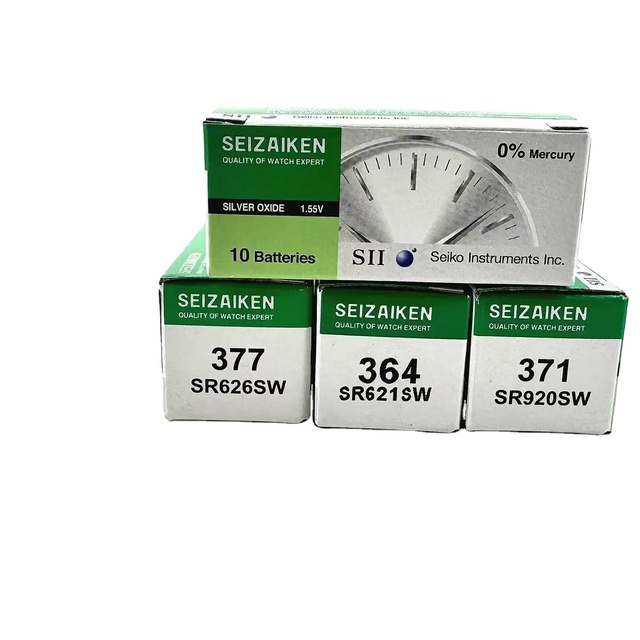 1.55V Lithium Silver Oxide Button Cell Battery 377 Size SR626SW for Seiko Watch SEIZAIKEN