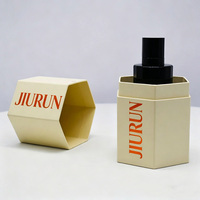 Crème couleur hexagonale multi-faces style échantillon cosmétique pot en verre bouteille de parfum emballage en papier carton boîte en papier avec feuille chaude