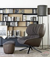 Fauteuil lounge en bois massif de style nordique, fauteuil d'appoint moderne du milieu du siècle pour projets hôteliers de luxe et villas, mobilier de qualité professionnelle