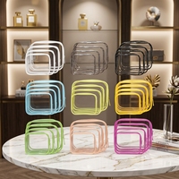 Sacoches de maquillage transparentes en PVC, pliables, légères, résistantes à l'eau, petite capacité, multicolores, à fermeture éclair, tendance - Grande Vente