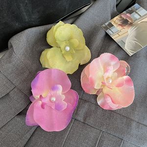 Spring Summer Dry <b>Flower</b> Rhinestone Mini Plastic Fabric <b>Sweet</b> Style Unisex Hair Claw Clip Shark Clip Holiday Daily Party - Product Image 2