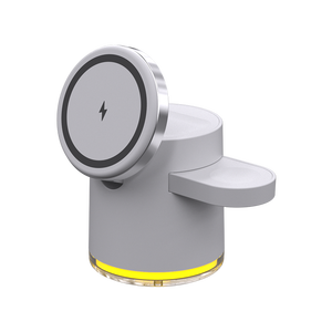 Soporte de carga de escritorio de oficina anticaída Estación de carga universal LED Plegable Magnético <span class=keywords><strong>3</strong></span> en 1 <span class=keywords><strong>C16</strong></span> Cubo de cargador inalámbrico con luz - Product Image 1