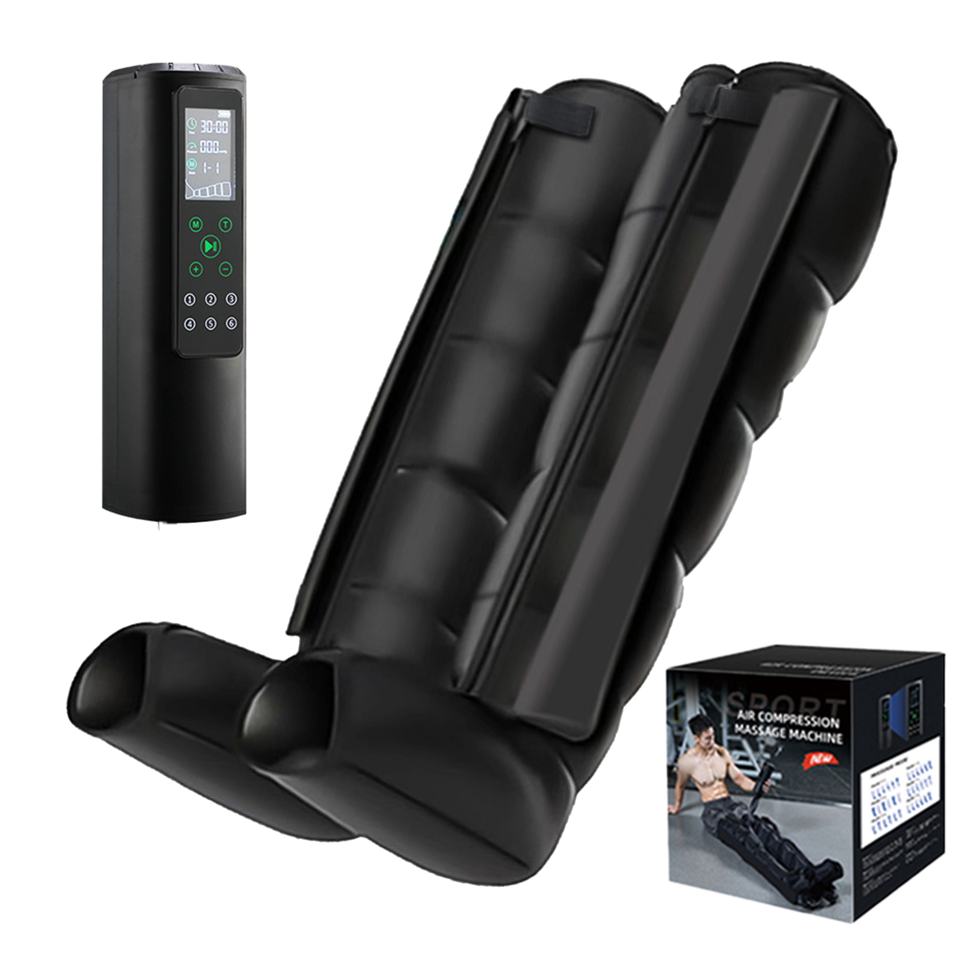 2025 New Calf Muscle Pain Relief Compress Pump | Electric Air Compression Massager for Leg & Knee Circulation, Full Calf Wrap with Multiple Modes – Portable Recovery Machine (Qatar)