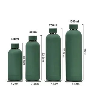 Fabrika özel logo çift duvar paslanmaz çelik bardak yalıtımlı içme şişesi tumbler500 ml termal su şişesi